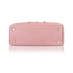 SGM FASHION Set Of 5 Brand Logo Self Design Structured Handheld Handbags image 3