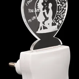 1ST TIME White & Transparent 4-Pcs 3D Illusion LED Plug Night Lamps image 3