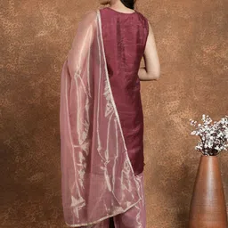 FABIAN FASHION Sweetheart Neck Straight Kurta With Sharara & Dupatta image 4