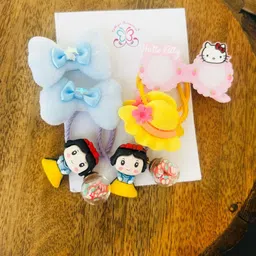 Radhya Accessories Girls Set of 6 Cute Cartoon Ponytail Holders image 4