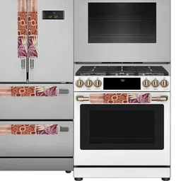 E-Retailer 5-Pcs Maroon & Beige Printed Appliance covers image 5