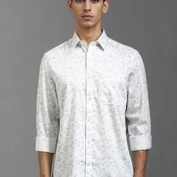 Louis Philippe Men Classic Spread Collar Floral Printed Cotton Formal Shirt-image-98