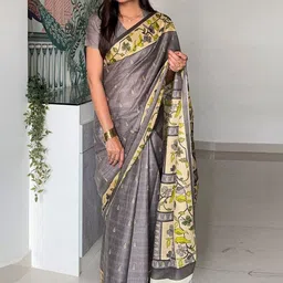 Anouk Rustic Ethnic Motifs Block Print Saree-picture-12