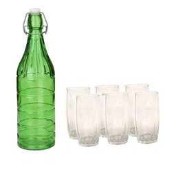 SOMIL Green Glass Airtight Can Bottle-image-4