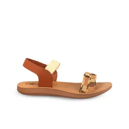 Aeroblu Women Textured Open Toe Flats image 2