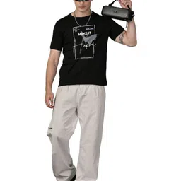 Y.O.U Men Bio Finish Typography Printed Round Neck Cotton T-shirt image 5