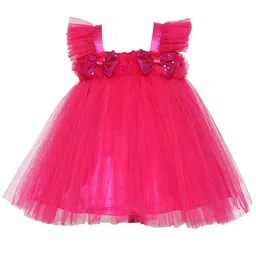 Pink Wings Net Fit & Flare Dress image 2