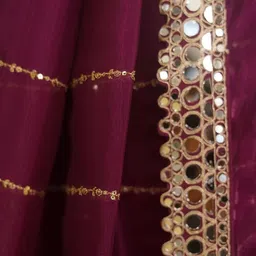 Being Naari Embellished Mirror Work Pure Georgette Heavy Work Saree image 2