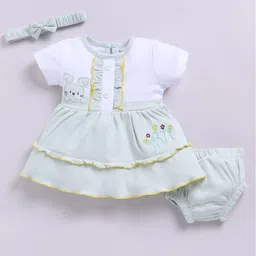 Smart Baby Floral Applique A-Line Dress-image-58