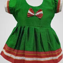 Mom and Me Green Cotton Dresses-image-72