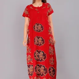 AAKARSHANA CREATION Women Printed Cotton Nightdress-picture-36