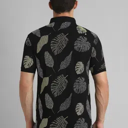 SIMON CARTER LONDON Men Floral Printed Polo Collar Cotton Slim Fit T-Shirt image 4