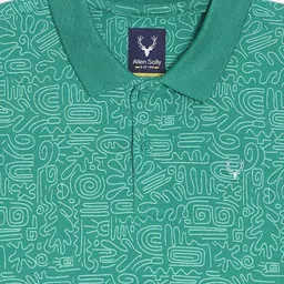 Allen Solly Junior Boys Abstract Printed Polo Collar Cotton T-shirt image 2