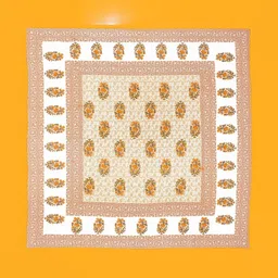 KD PRINTS White & White Floral 180 TC King Bedsheet with 2 Pillow Covers image 3