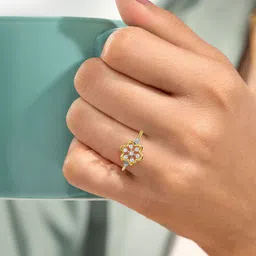 KISNA DIAMOND AND GOLD JEWELLERY Women 14KT Bethan Diamond Ring 1.35gm-picture-17