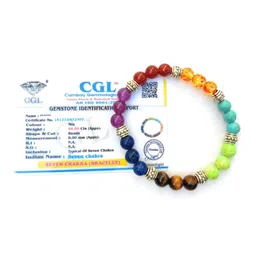 Apnisanskriti Unisex 7 Chakra Stone Bracelet image 4