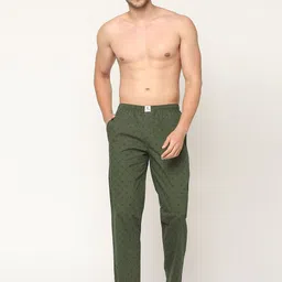 UnderJeans by Spykar Men Printed Cotton Mid-Rise Straight Lounge Pants image 5