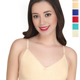 Liigne Women Pack of 6 Cut and Sew Full Coverage Bra image 1