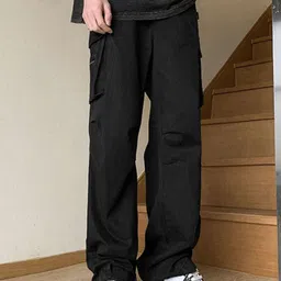 KPOP Men Original Mid-Rise Cargos Trousers-picture-10