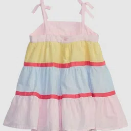 GAP Girl Colourblocked Striped Bow A-Line Dress-picture-4
