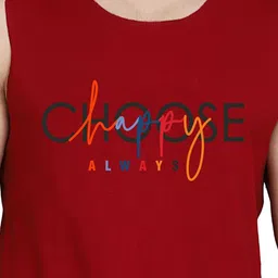 SLOWLORIS Pack of 2 Printed Combed Cotton Vest VSL26 CMB(CHS MAROON)(CHS YELLOW) image 3