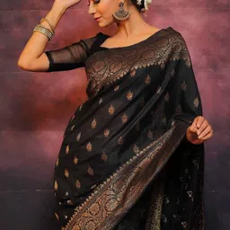 YAMUNE Woven Design Zari Art Silk Banarasi Saree image 2