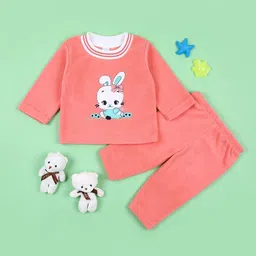 V-Mart Girls Printed T-shirt with Pyjamas-image-3