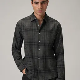 Banana Club Men Classic Slim Fit Checked Casual Shirt-image-63