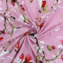 tindler knots Cotton Double Fitted (Elastic) 200 TC Floral Bedsheet image 4