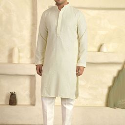 LEMONX Men Woven Design Kurta with Pyjamas-picture-26