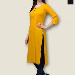 Coft Women Flared Sleeves Crepe Kurta-image-87