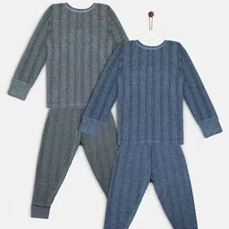 YK Basics Kids Pack Of 2 Ribbed Thermal Set image 2