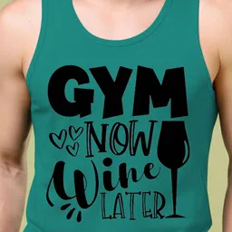 KIK33 Pack of 2 Printed Round Neck Gym Vest image 2