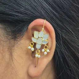 VANSHIKA JEWELS Floral Ear Cuff Earrings image 1