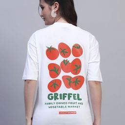 GRIFFEL Women Printed Oversized Ultralite T-shirt-picture-0