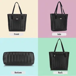 SPOTIC Women Textured Shopper Tote Bag image 4