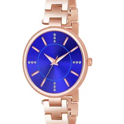 HMTE Women Dial & Bracelet Style Straps Analogue Watch HM-2482 Blue-image-6