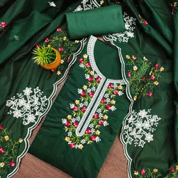 KIMISHA Floral Embroidered Unstitched Dress Material-image-67
