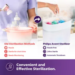 philips avent Steam Sterilizer | SCF291/00 | Kills 99.9%* germs in 10 mins | 6 bottle capacity - 6 Slots image 4