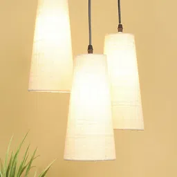 Devansh White & Black 3 Pieces Solid Ceiling Lamps image 5
