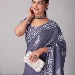 rj creation Printed Daily Wear Pure Cotton Saree image 2