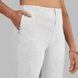 blissclub Bare Butter Flare Pants - Tall Women Flared Grey Modal Trousers image 5