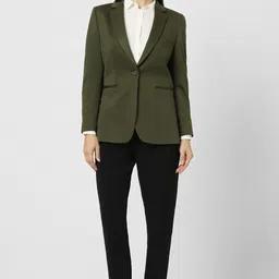 van heusen Women Self Design Single Breasted Formal Blazer image 2