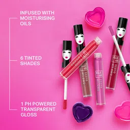 ELLE 18 Lightweight OMG Lip Gloss with Jojoba Oil & Olive Oil 2.5 ml - Pink-a-licious image 3