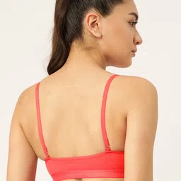 Lady Lyka Pack Of 2 Peach & Purple Non-Padded & Non-Wired Seamless Bra image 2