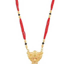Ramdev Art Fashion Jwellery Gold-Plated Artificial Stones and Beads Mangalsutra image 5