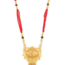 Ramdev Art Fashion Jwellery Gold-Plated Studded and Beaded Mangalsutra image 3