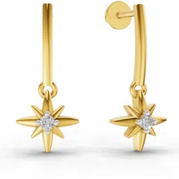 sparq Certified Lab Grown Diamond & Gold Plated 925 Sterling Silver Stud Earring image 2