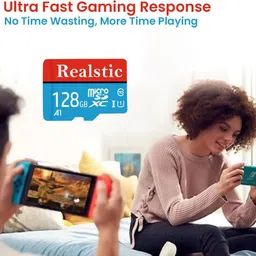 Realstic Memory Card-A1-128gb-F A1 128 GB MicroSD Card Class 10 130 MB/s Memory Card Compatible with Camera, Computer, Gaming Console, Mobile, Tablet image 2