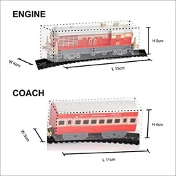 funablo Plastic Passenger Train for kids , pull back vehicle , best quality train. image 2